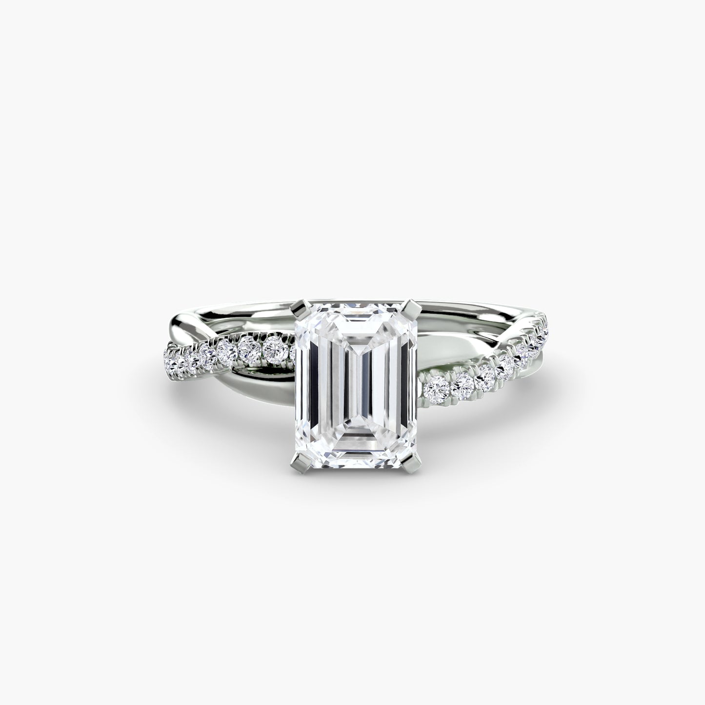 The "Ella" Half Twist Pavé Ring
