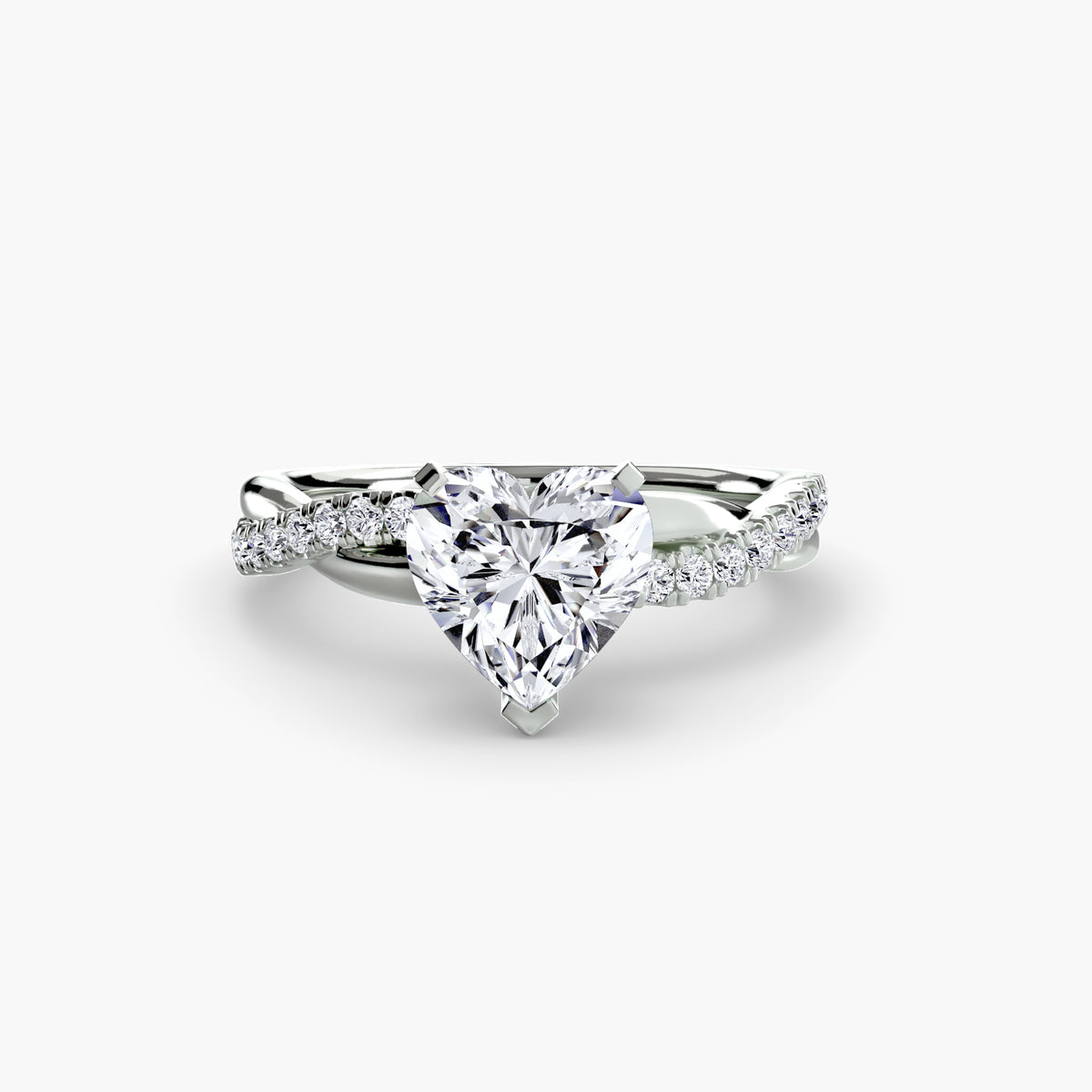 The "Ella" Half Twist Pavé Ring