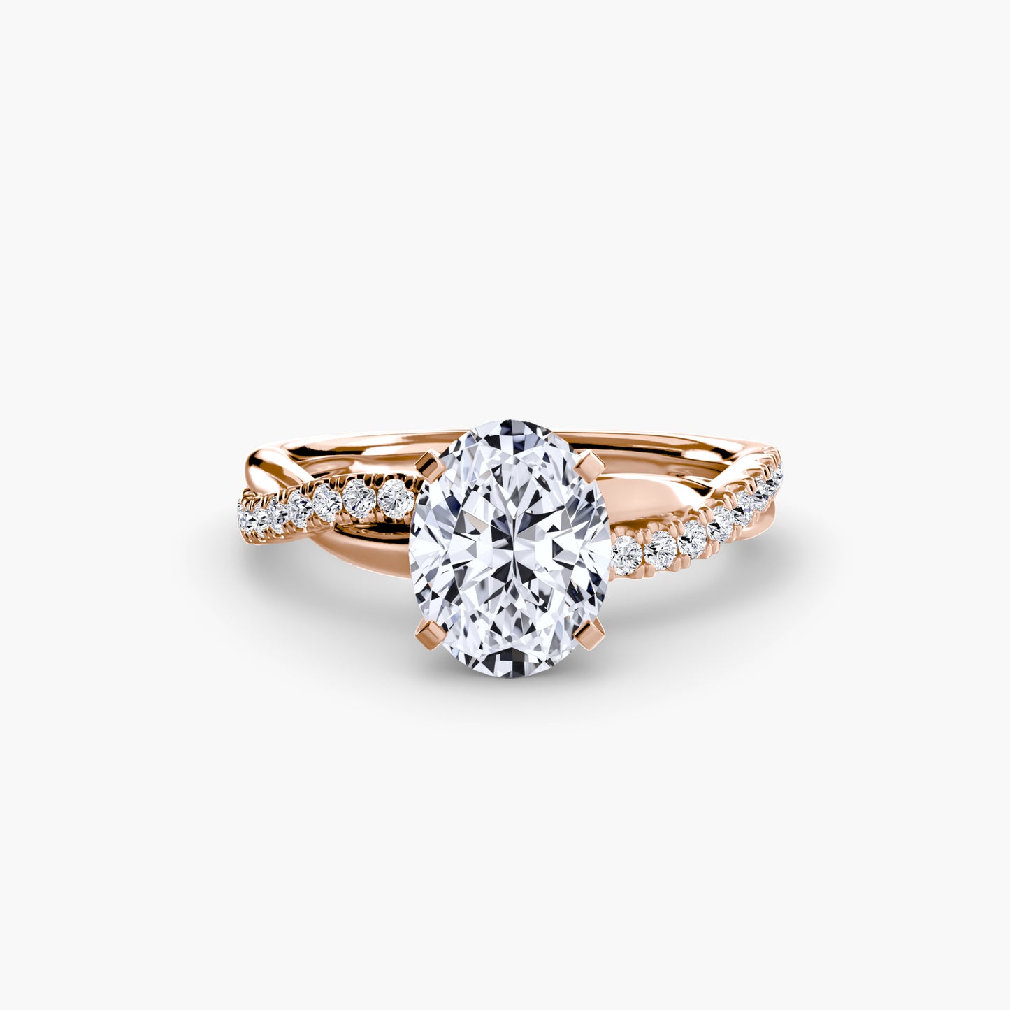 The "Ella" Half Twist Pavé Ring