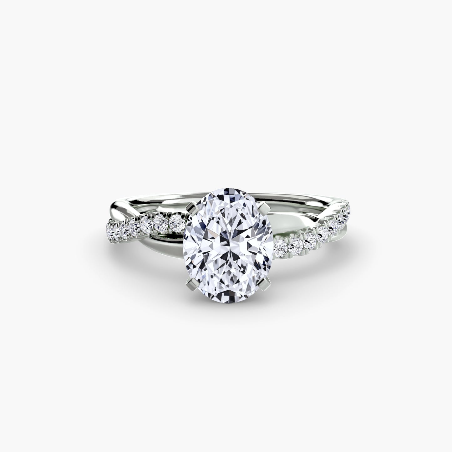 The "Ella" Half Twist Pavé Ring