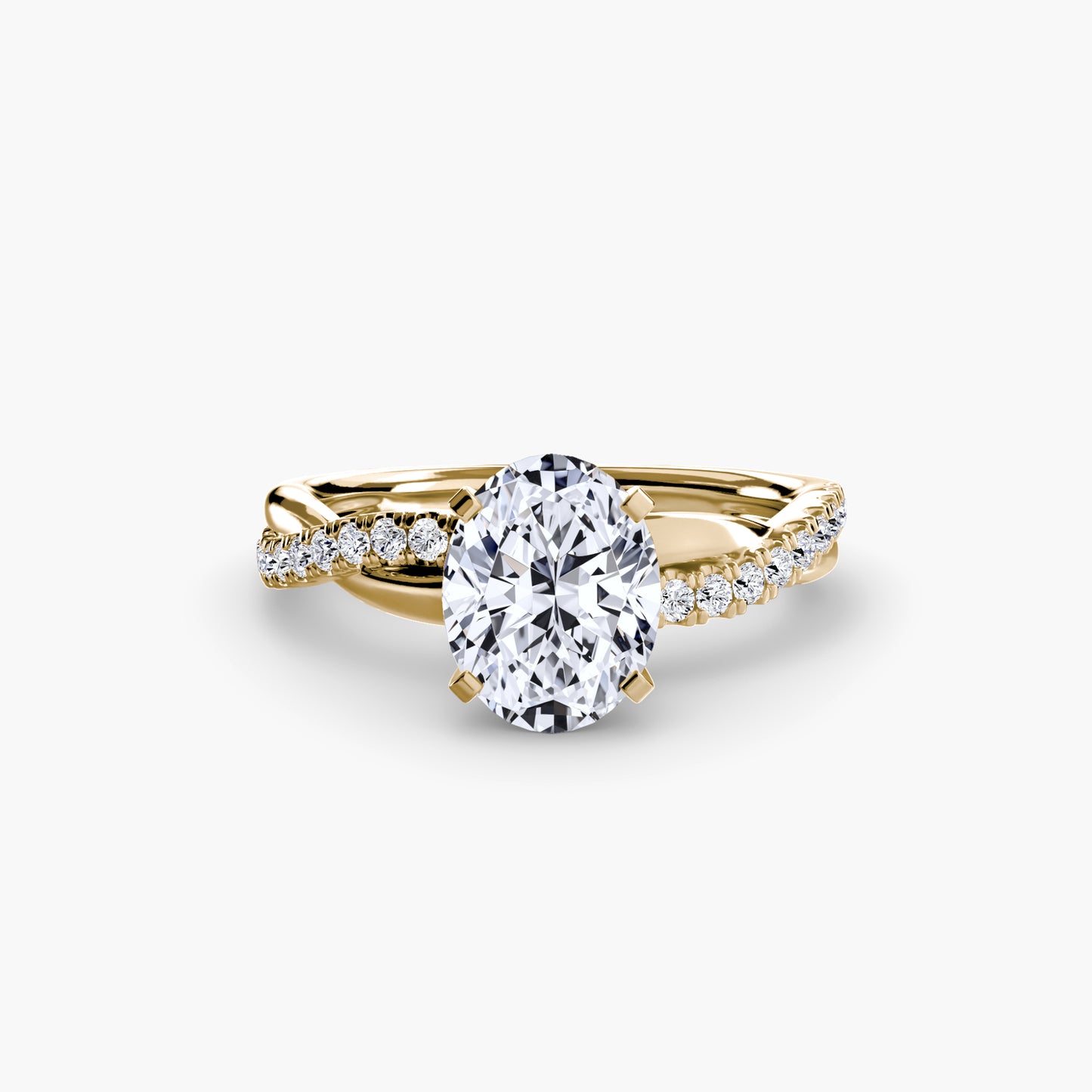 The "Ella" Half Twist Pavé Ring