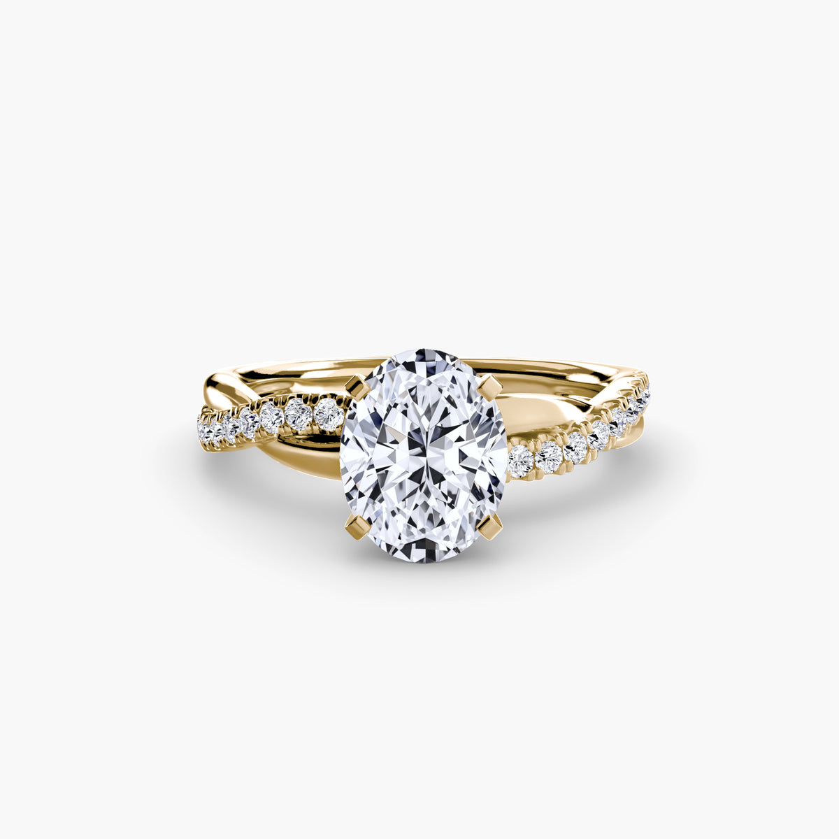 The "Ella" Half Twist Pavé Ring