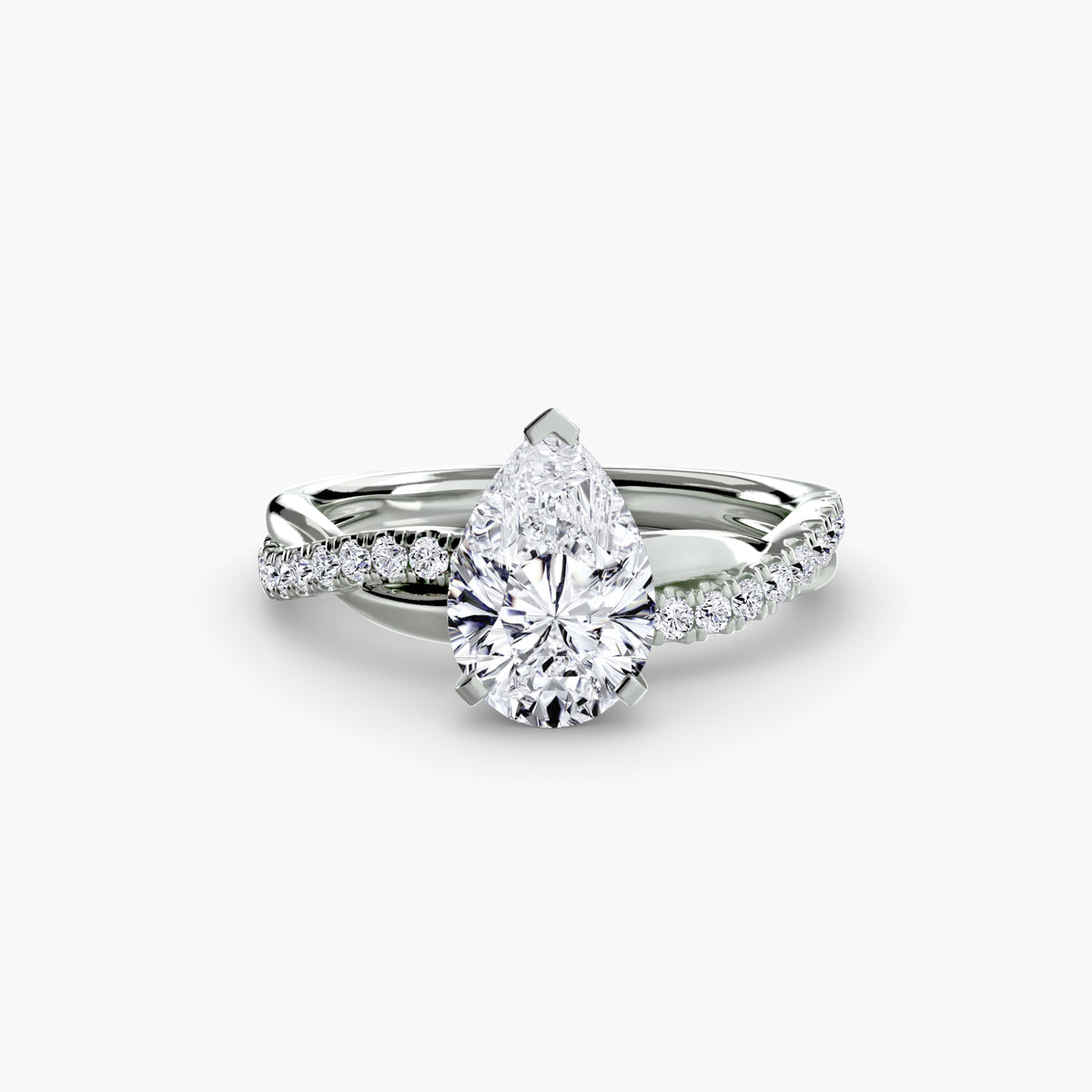 The "Ella" Half Twist Pavé Ring