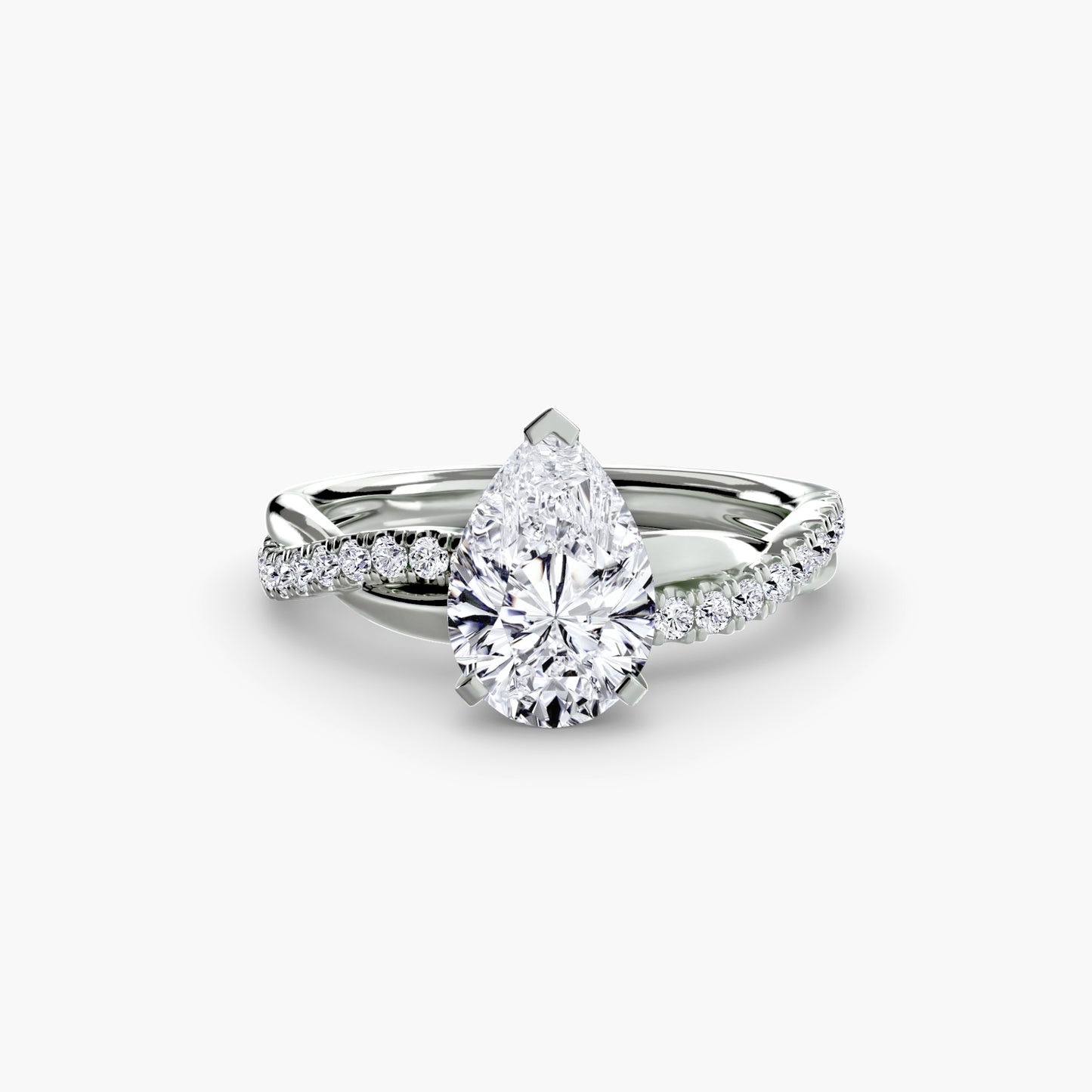 The "Ella" Half Twist Pavé Ring