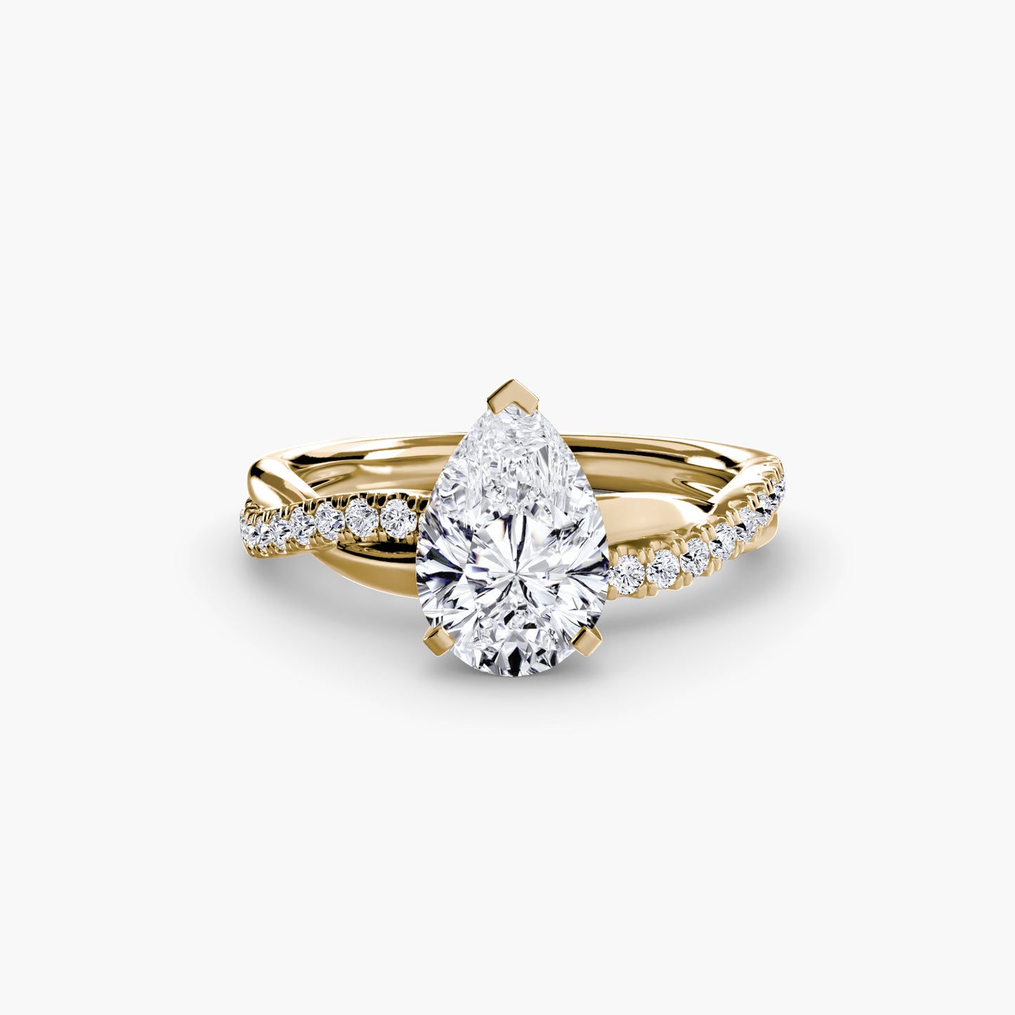 The "Ella" Half Twist Pavé Ring