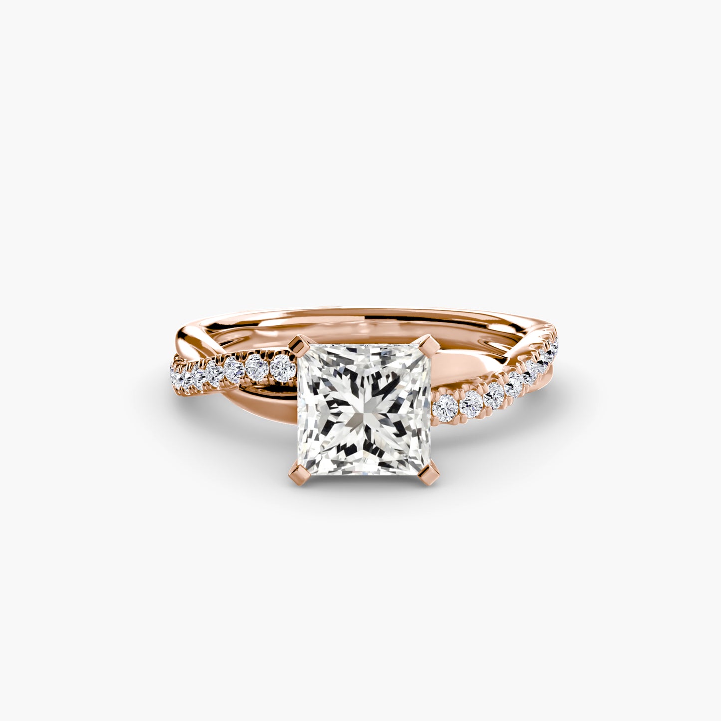The "Ella" Half Twist Pavé Ring