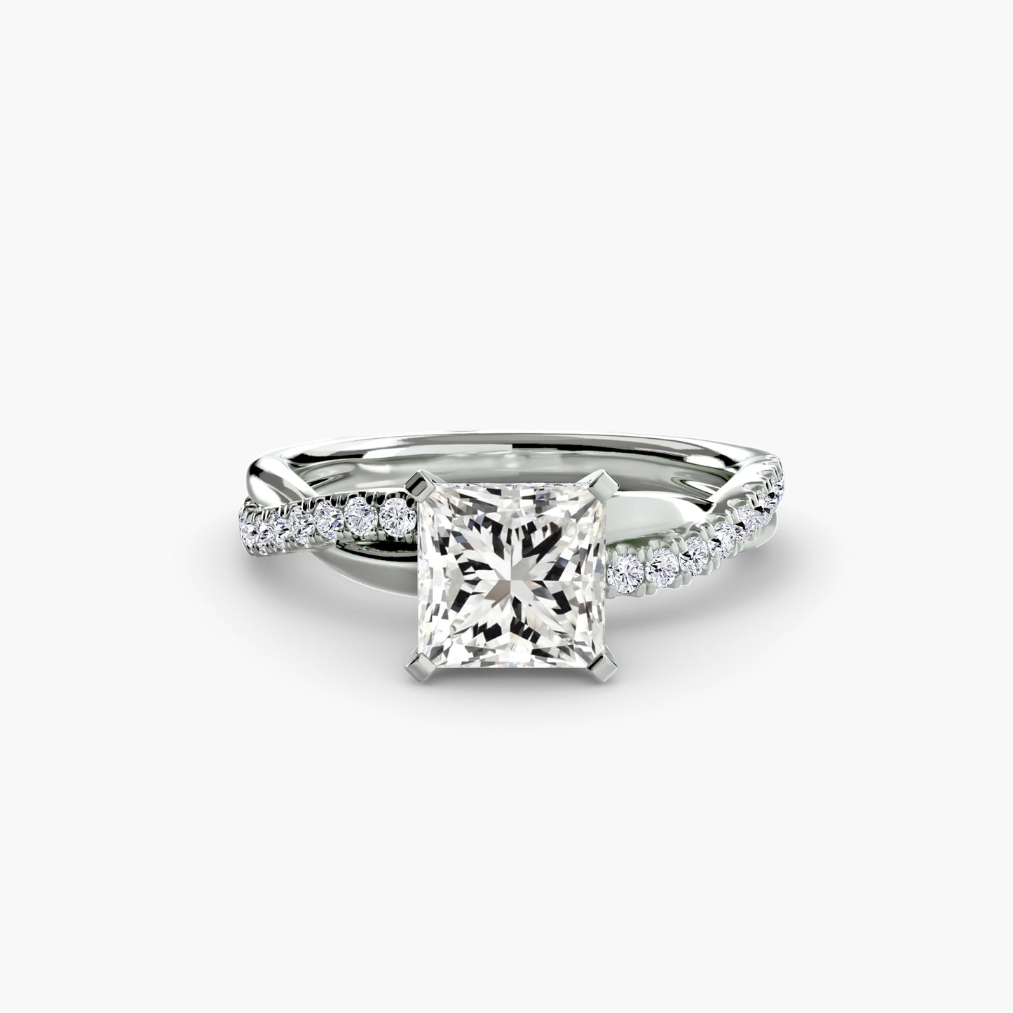 The "Ella" Half Twist Pavé Ring