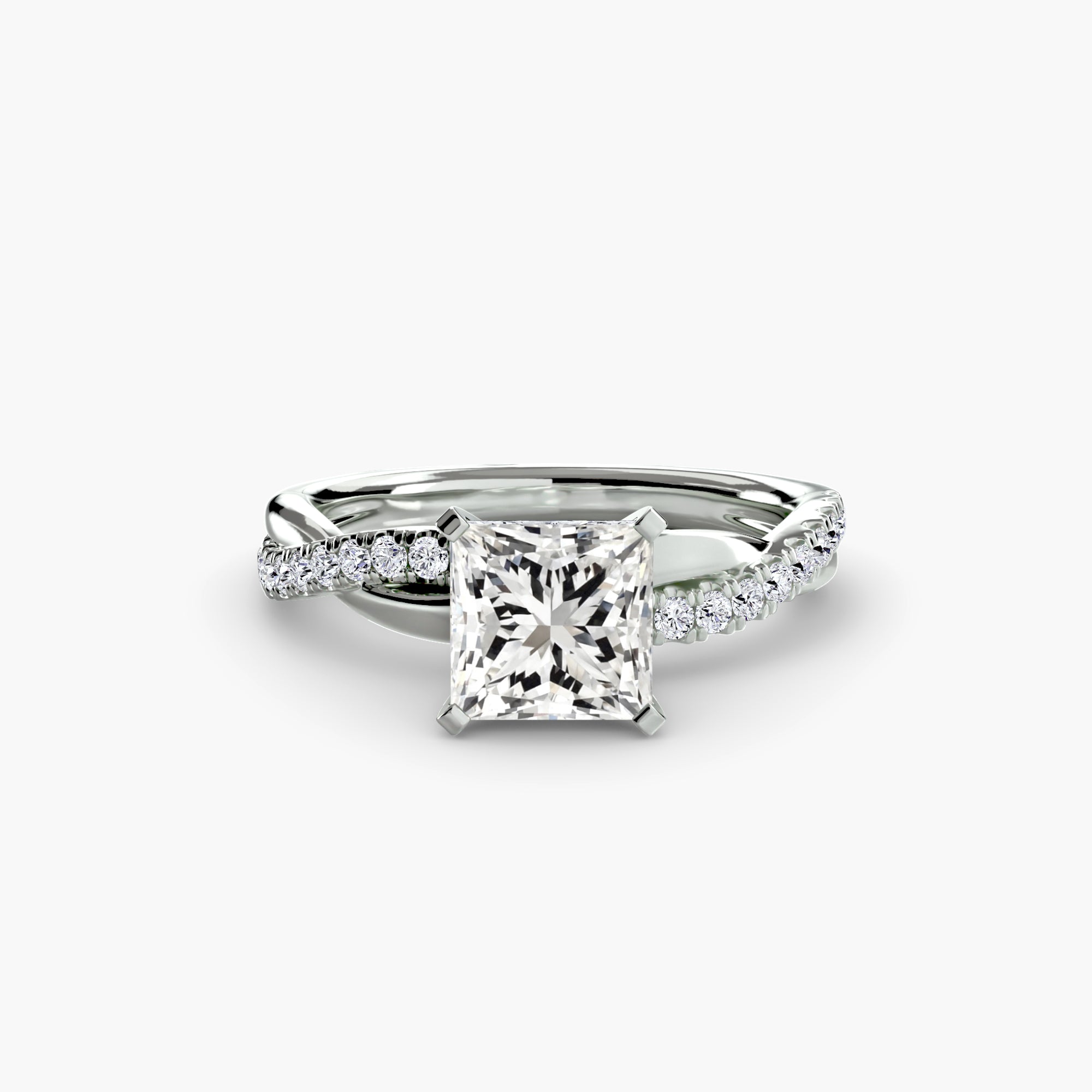 The "Ella" Half Twist Pavé Ring