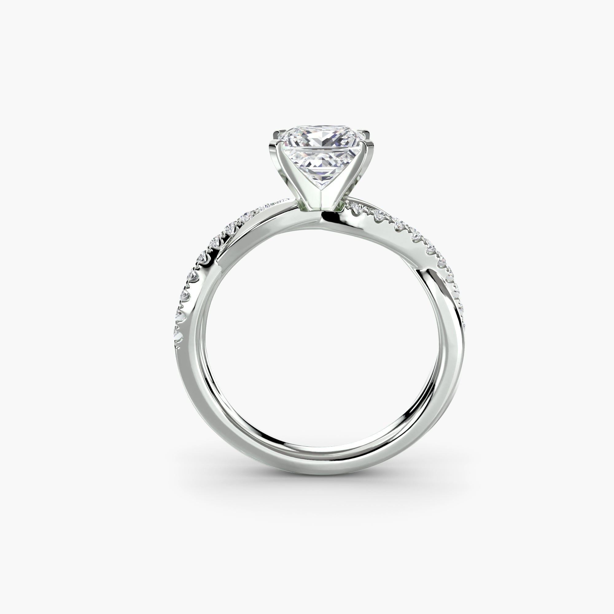The "Ella" Half Twist Pavé Ring