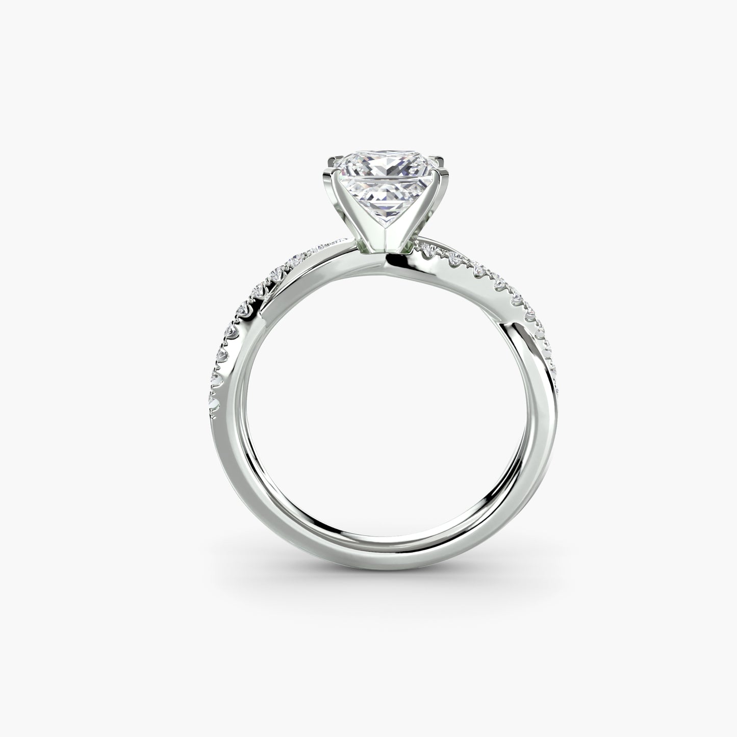 The "Ella" Half Twist Pavé Ring