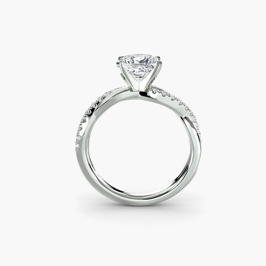 The "Ella" Half Twist Pavé Ring