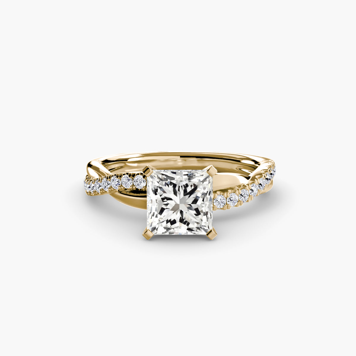 The "Ella" Half Twist Pavé Ring