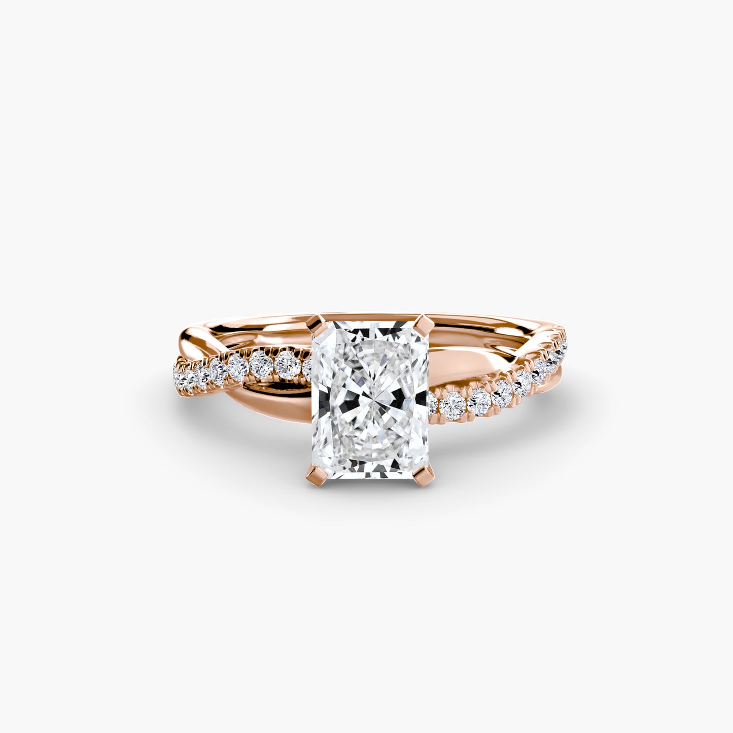 The "Ella" Half Twist Pavé Ring