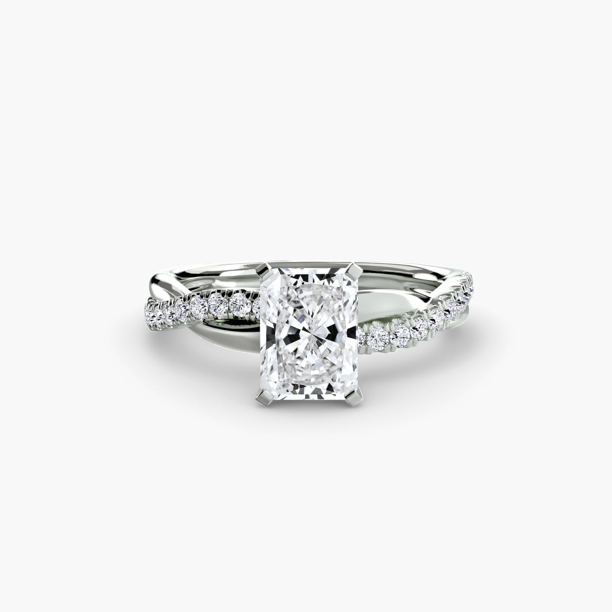 The "Ella" Half Twist Pavé Ring