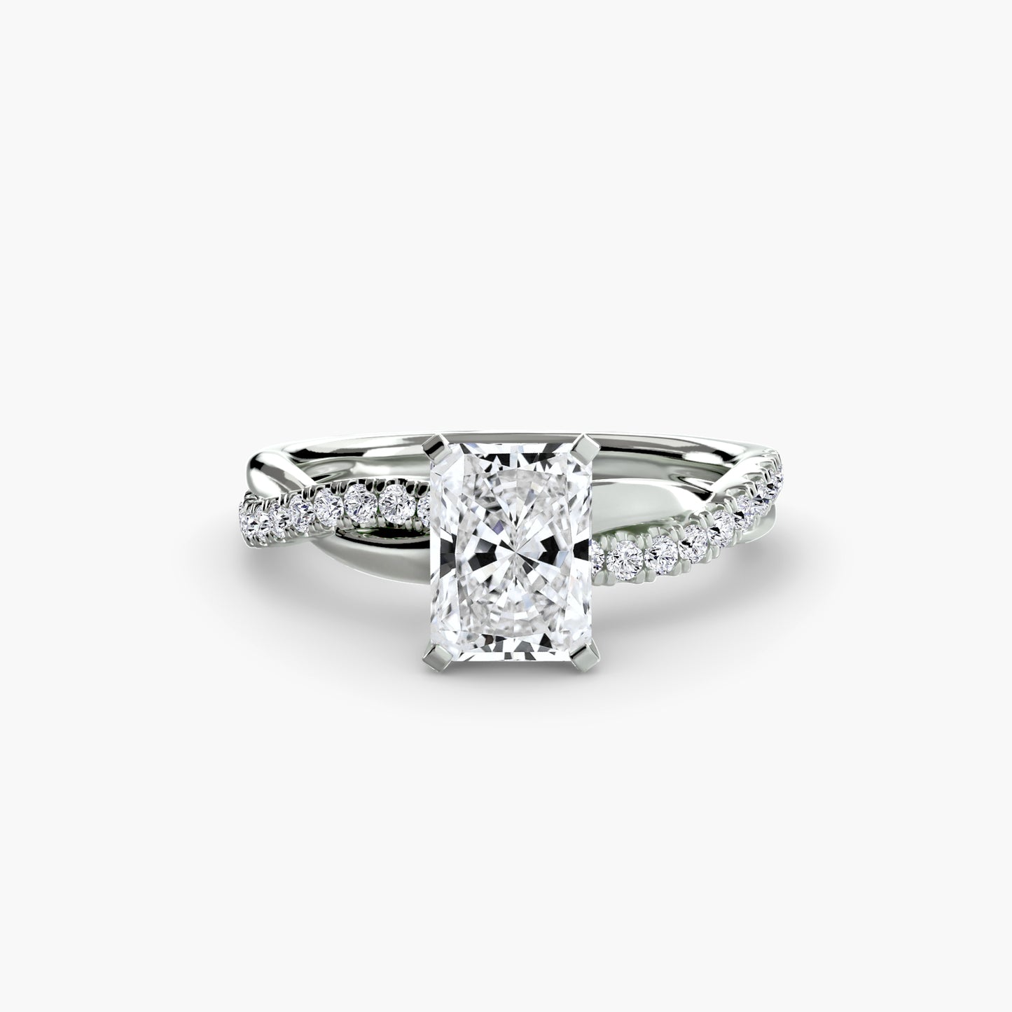 The "Ella" Half Twist Pavé Ring