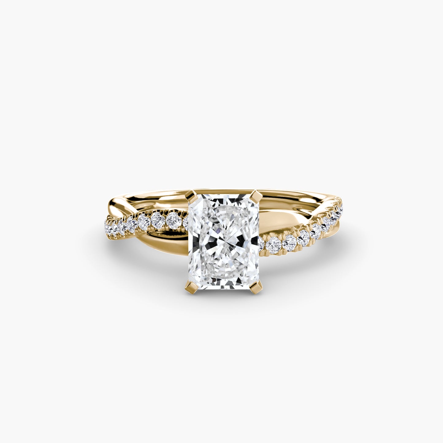 The "Ella" Half Twist Pavé Ring