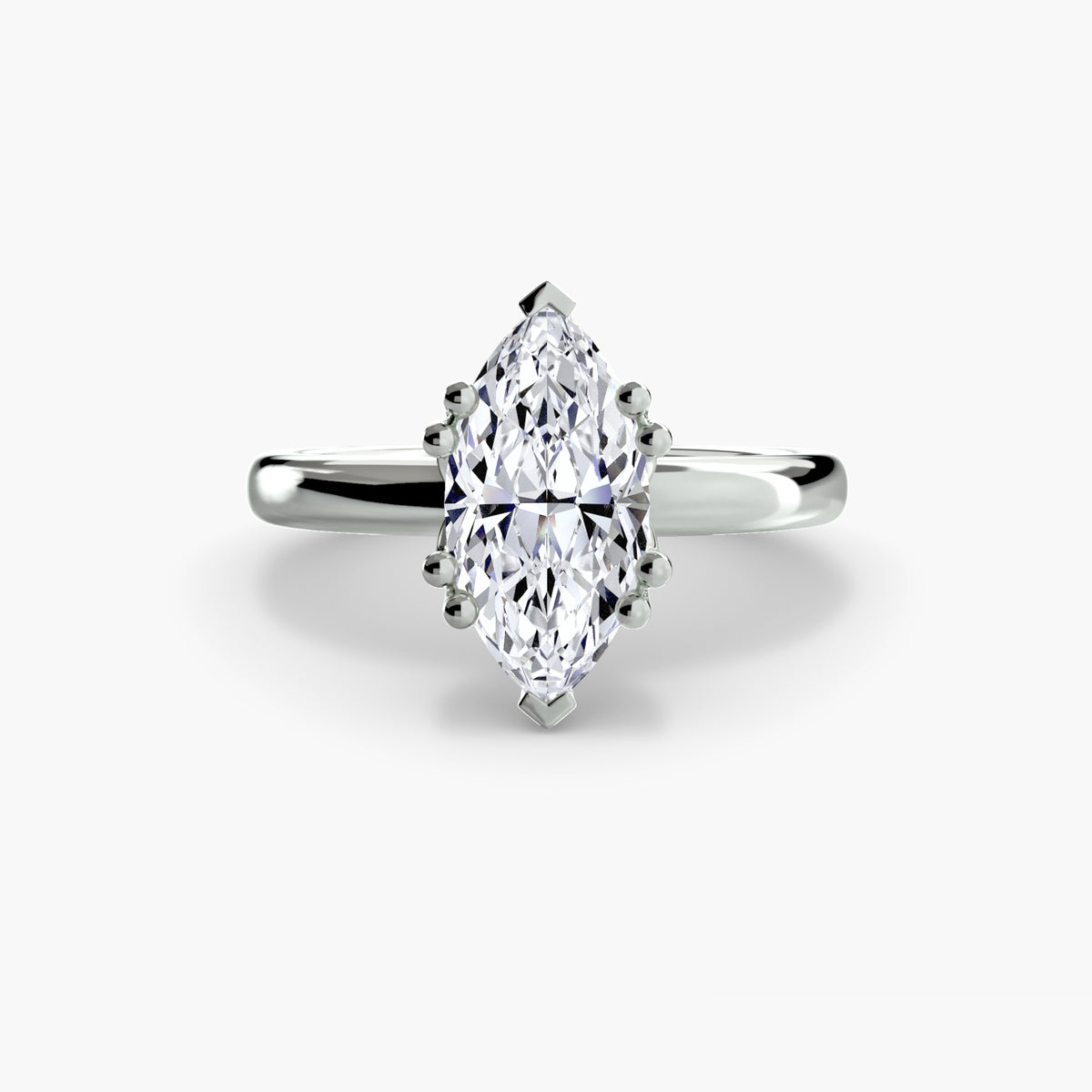 The "Vivian" Classic Solitaire with Double Prongs