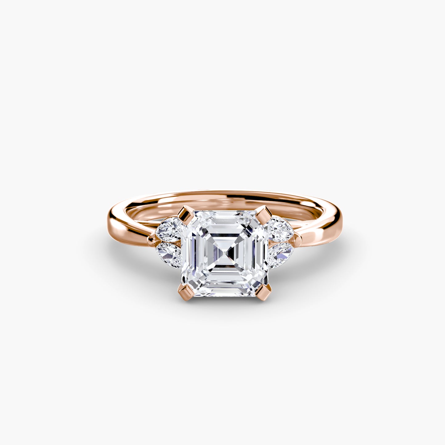 The "Kaia" Solitaire with Double Marquise Accents