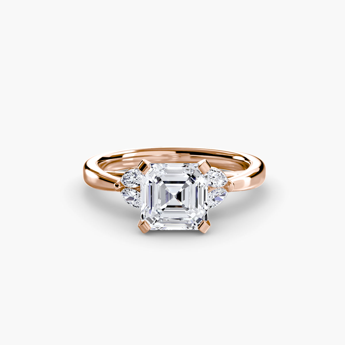 The "Kaia" Solitaire with Double Marquise Accents