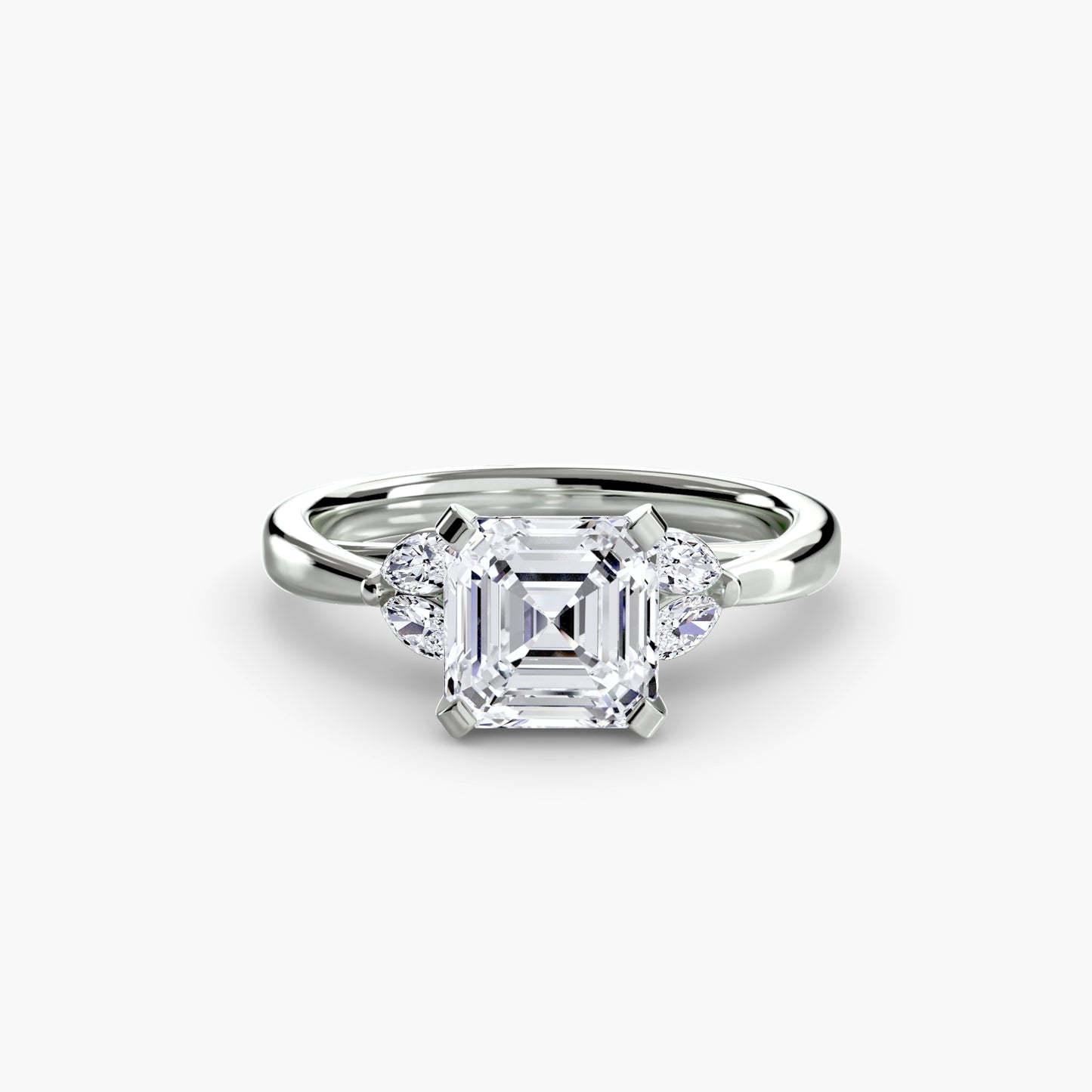The "Kaia" Solitaire with Double Marquise Accents