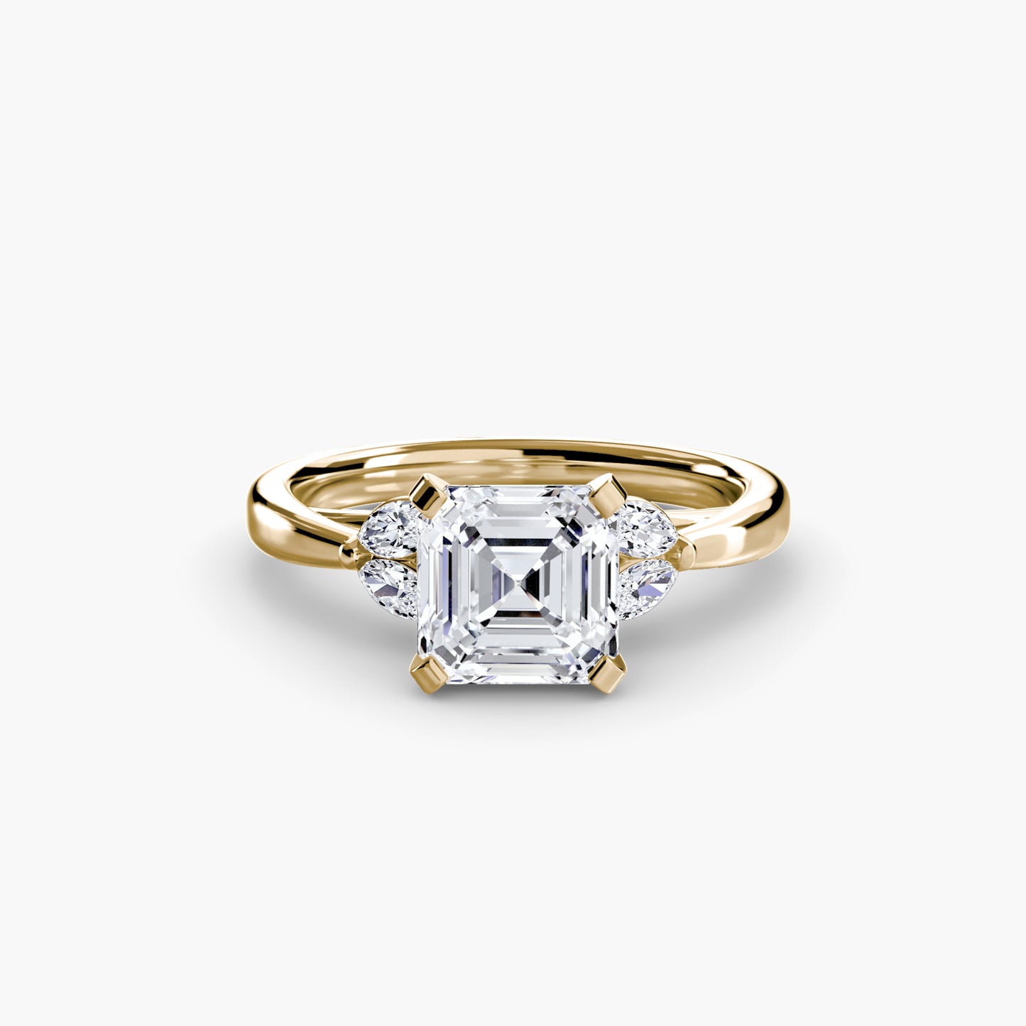 The "Kaia" Solitaire with Double Marquise Accents