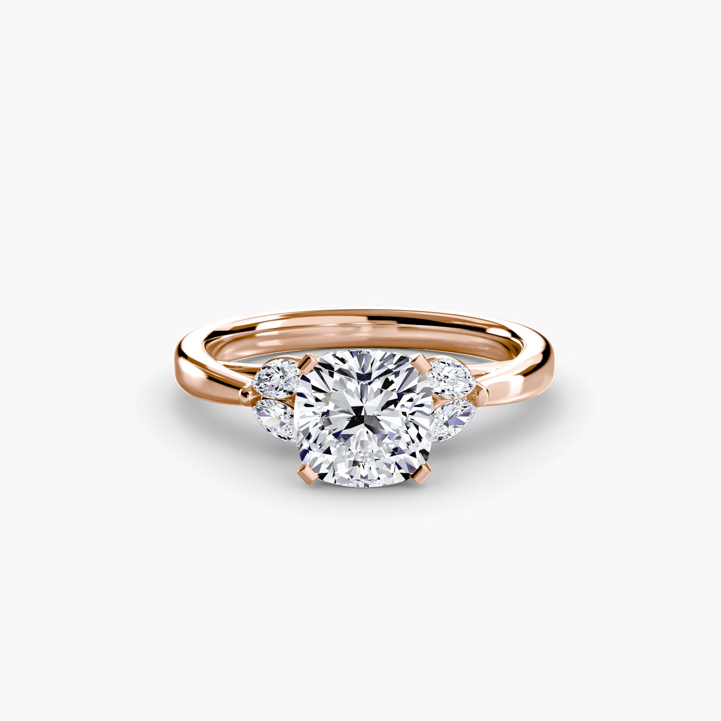 The "Kaia" Solitaire with Double Marquise Accents
