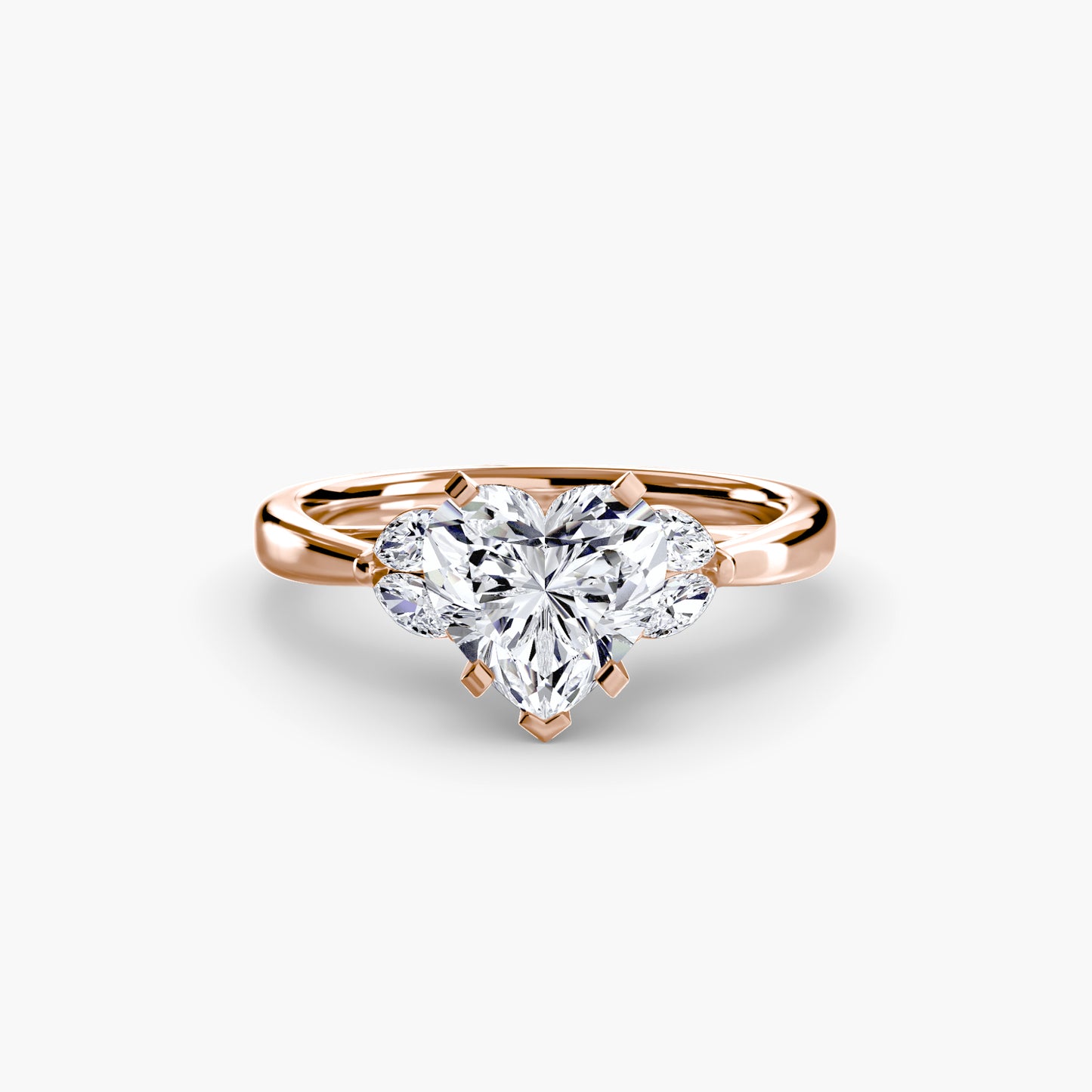 The "Kaia" Solitaire with Double Marquise Accents