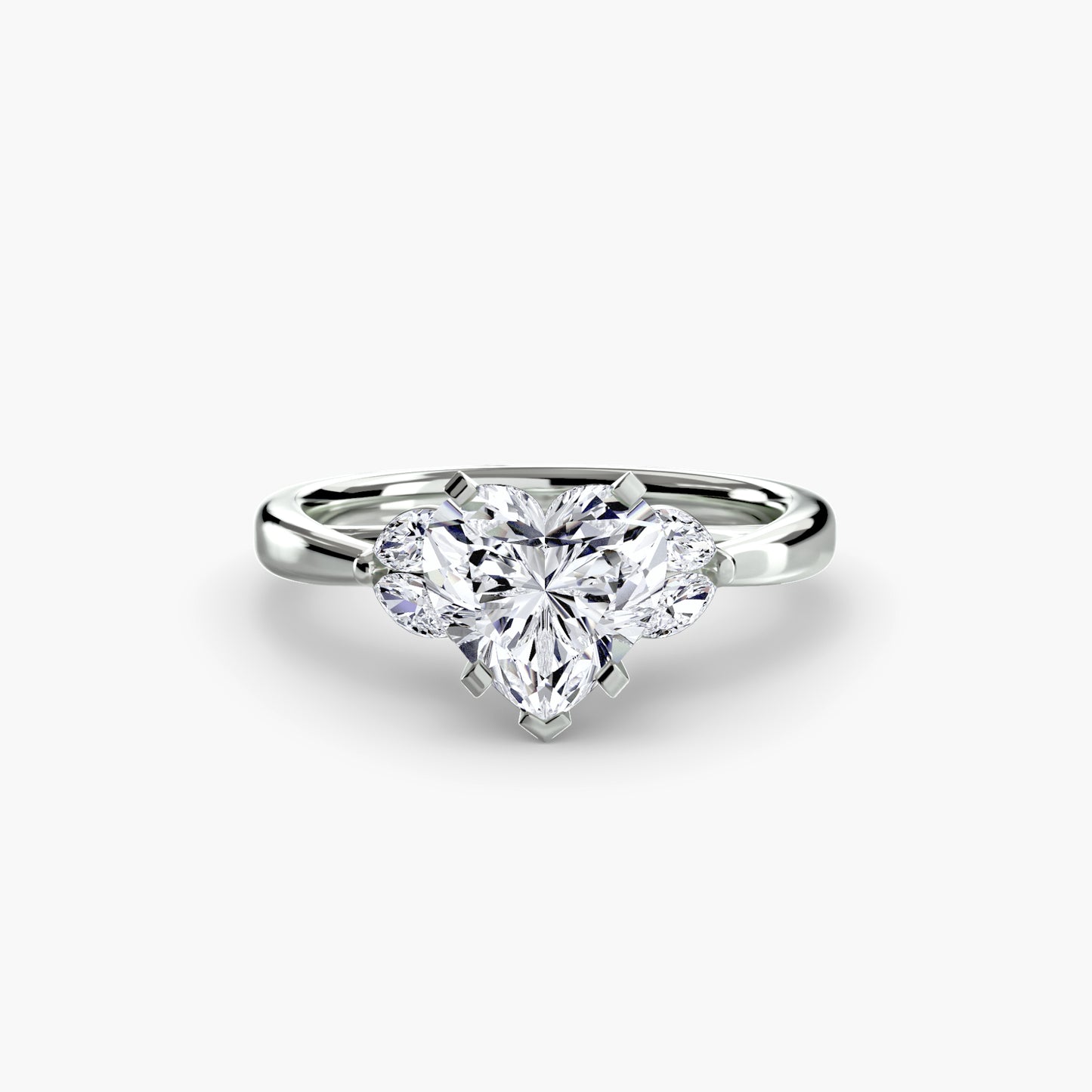 The "Kaia" Solitaire with Double Marquise Accents