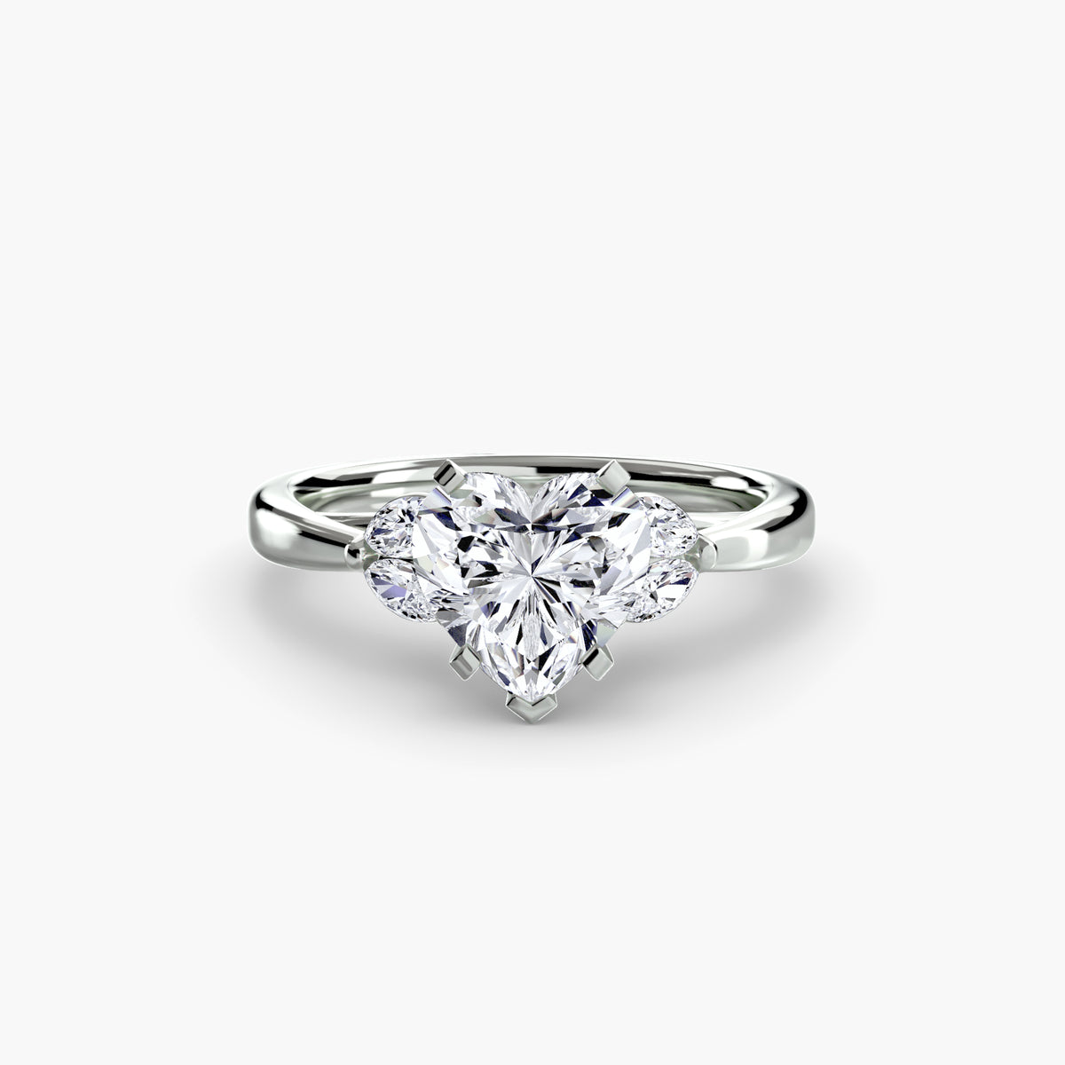 The "Kaia" Solitaire with Double Marquise Accents