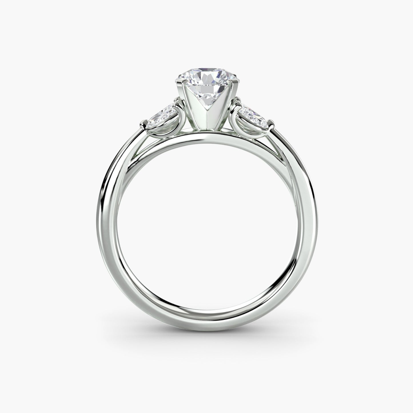 The "Kaia" Solitaire with Double Marquise Accents