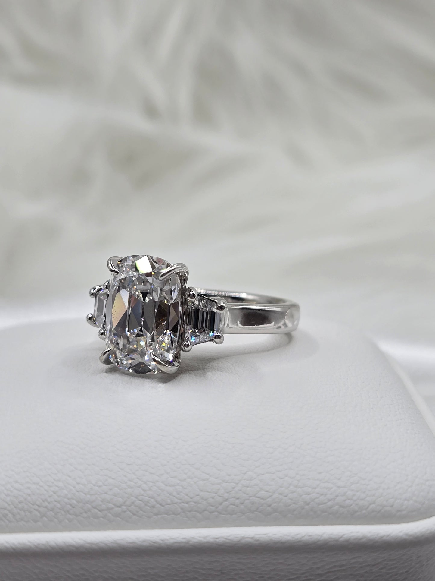 The "Liora" 14K 3-Stone Custom Design Engagement Ring (Center Stone Separate)