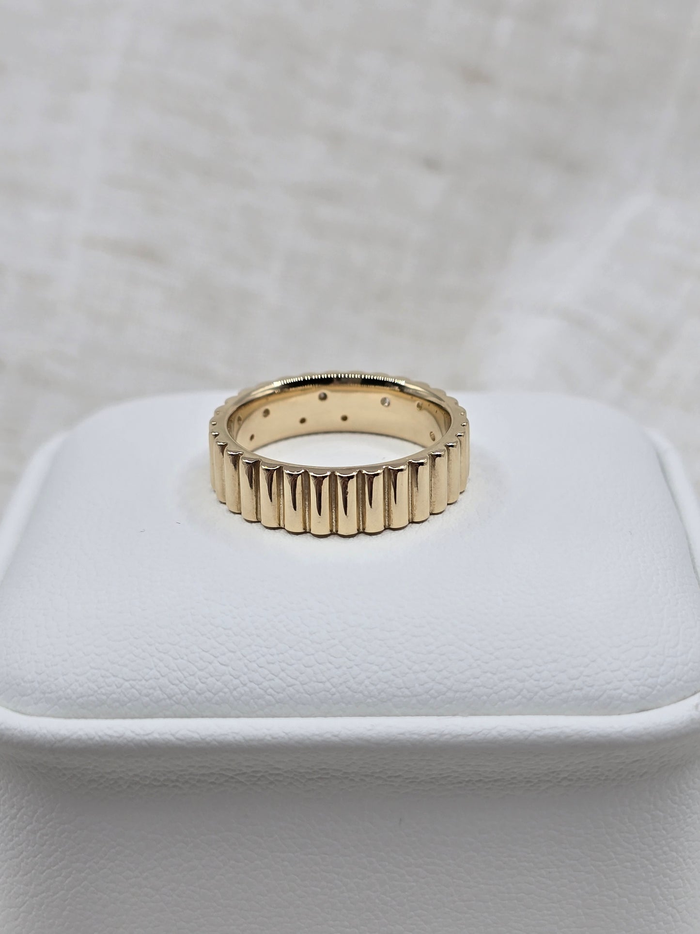 10K The "Sutton" Textured Band - Starts at $1730