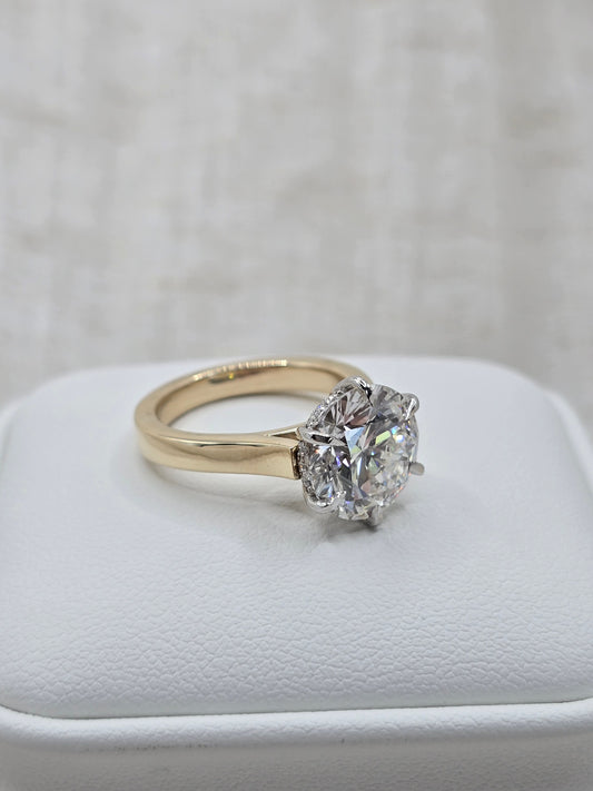 The "Stella" 14K Ring 6-Prongs and Hidden Halo (SETTING ONLY)