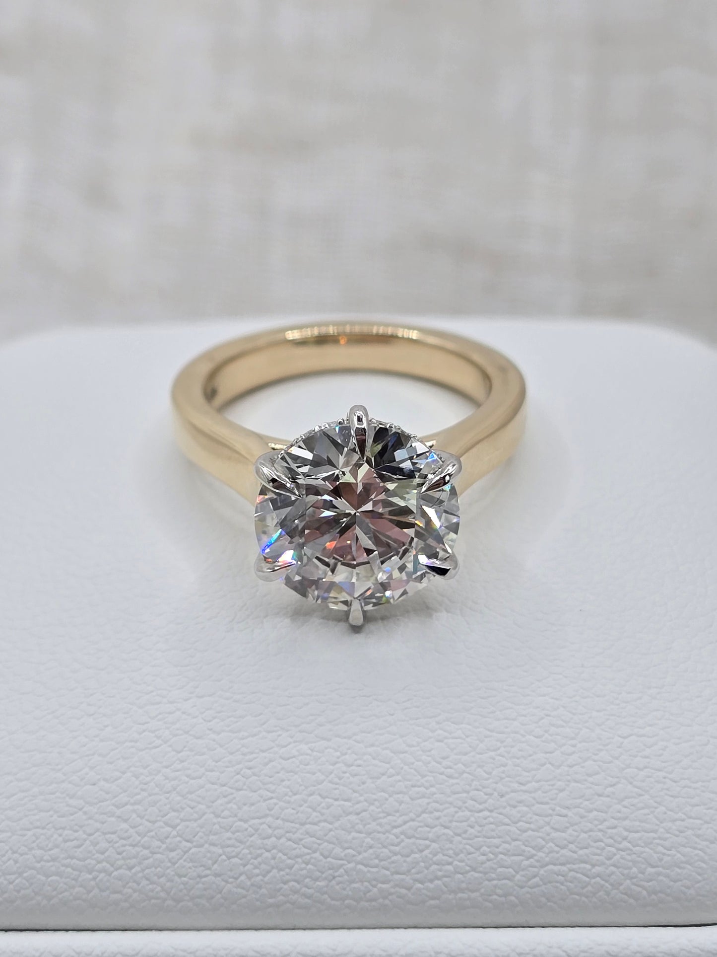 The "Stella" 14K Ring 6-Prongs and Hidden Halo (SETTING ONLY)