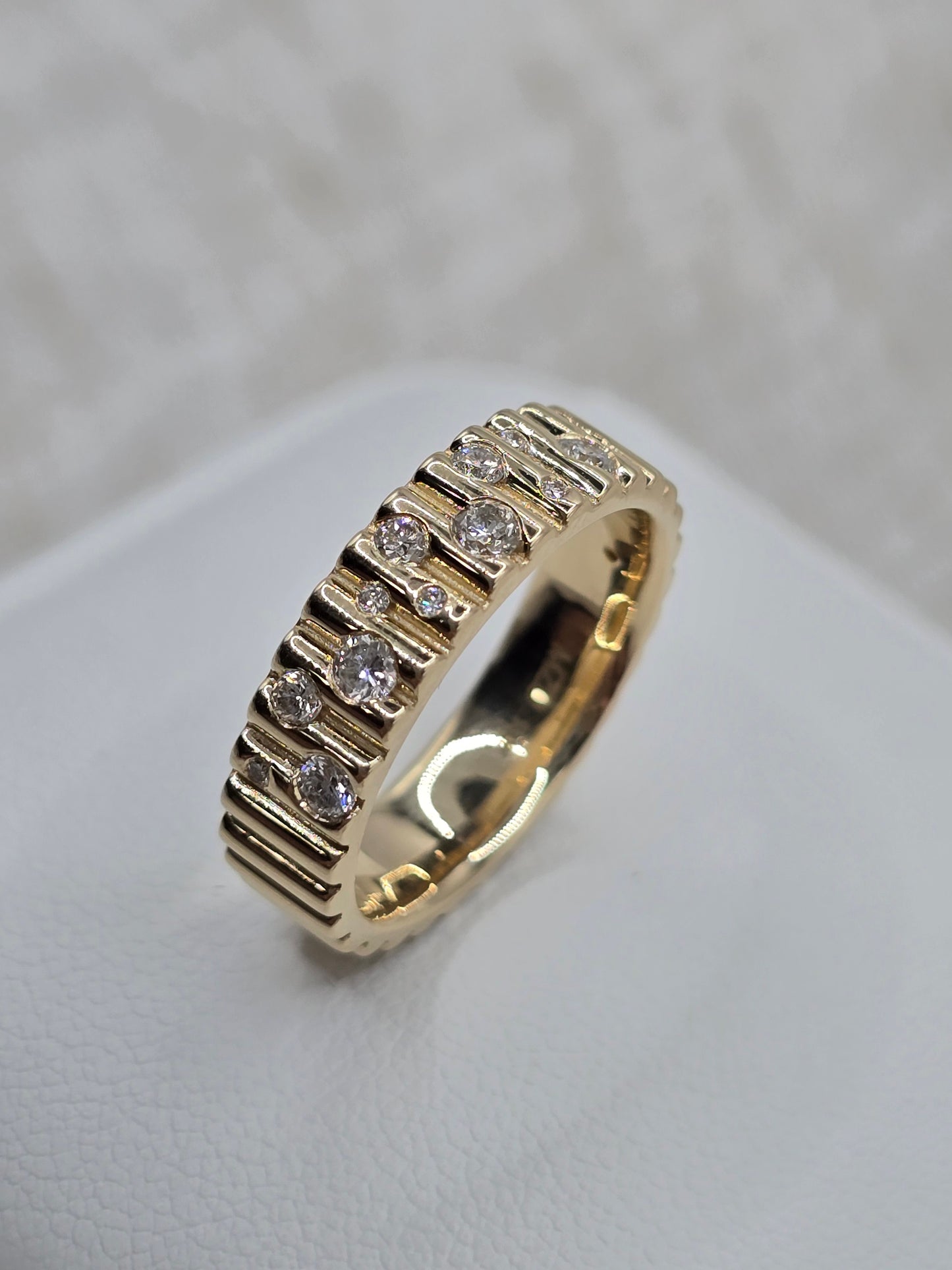 10K The "Sutton" Textured Band - Starts at $1730