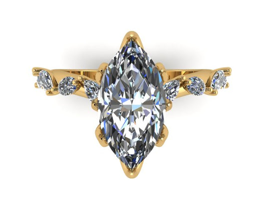 The "Amara" 14K Custom Design Engagement Ring (Setting Only)