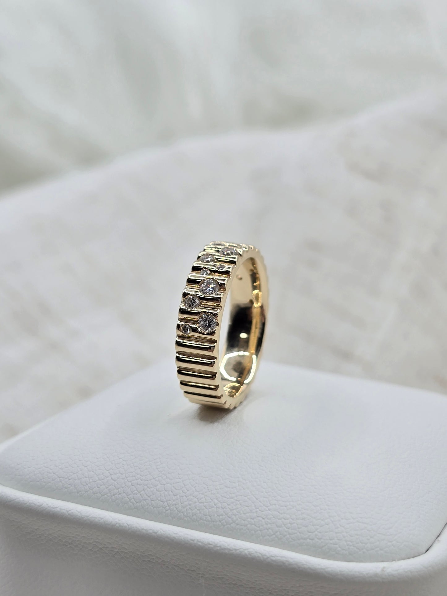 10K The "Sutton" Textured Band - Starts at $1730