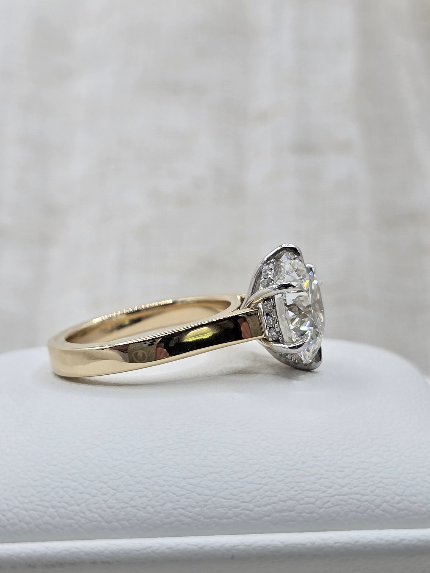 The "Stella" 14K Ring 6-Prongs and Hidden Halo (SETTING ONLY)
