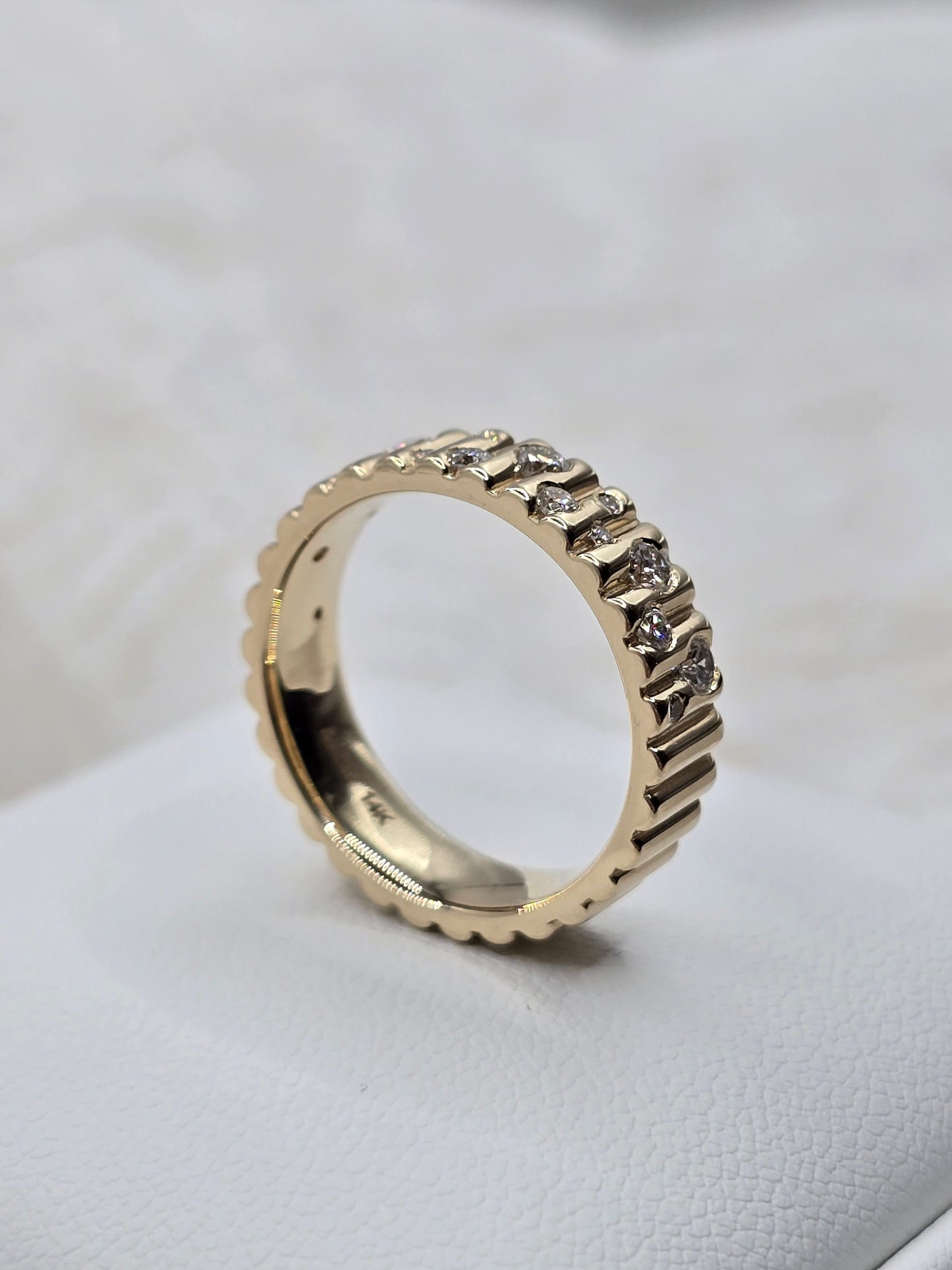 10K The "Sutton" Textured Band - Starts at $1730