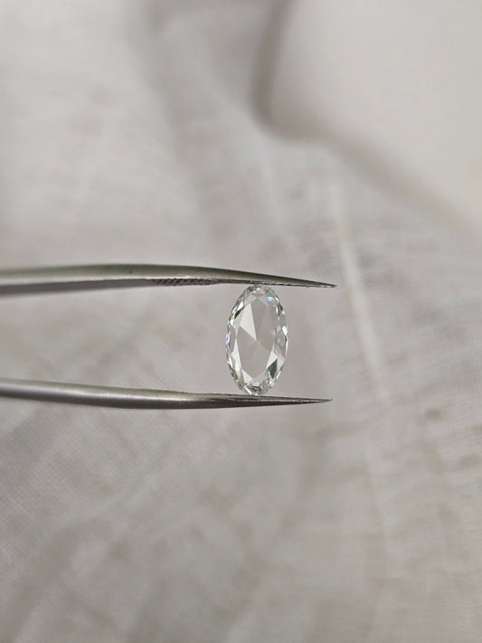 Loose 1.20 ct E/VVS2 Rose Cut Oval Lab Diamond - IGI Certified